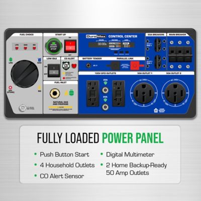 Image showing 10 th DuroMax 16,000 Watt V-Twin Tri Fuel Portable Digital Inverter Generator