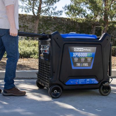 Image showing 13 th DuroMax 16,000 Watt V-Twin Tri Fuel Portable Digital Inverter Generator