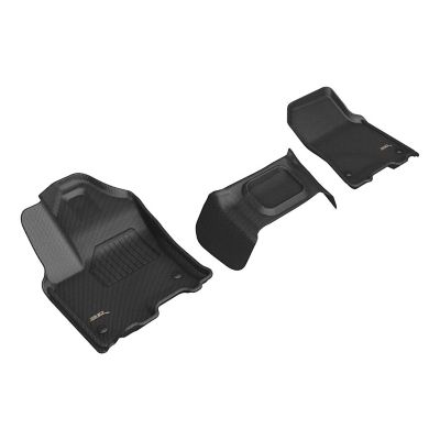 Image showing  KAGU Series Floor Mats 2025-2026 Dodge Ram 1500 Crew Cab With Bench Seats Front Row 3 pc., Black
