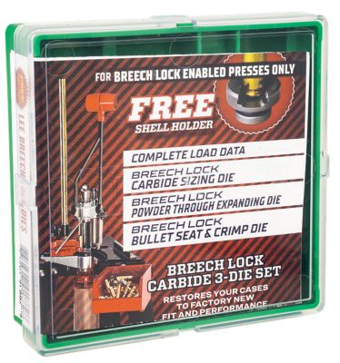 Lee Precision Breech Lock Carbide 3-Die Set, 9mm Luger
