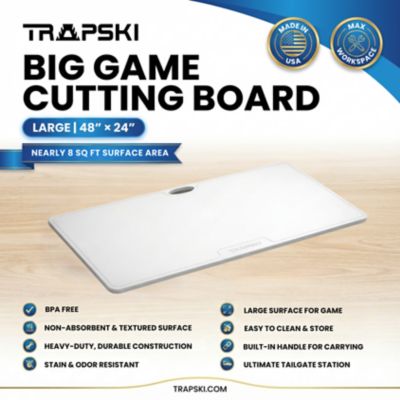Image showing  Game Cutting Board, 3/8 in. Thick, Multi-Use, 48 x 24in., Large, White