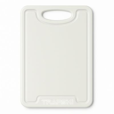 TRAPSKI Cutting Board, 3/8 in. Thick, Multi-Use, 12 x 18in., Medium, White