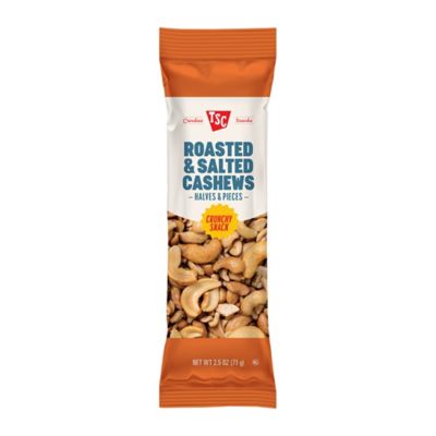 Tractor Supply Roasted and Salted Cashew Halves and Pieces, 2.5 oz.