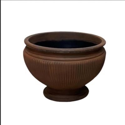 Margo Garden Products 16 in. Mezzo Plastic Urn, Rust