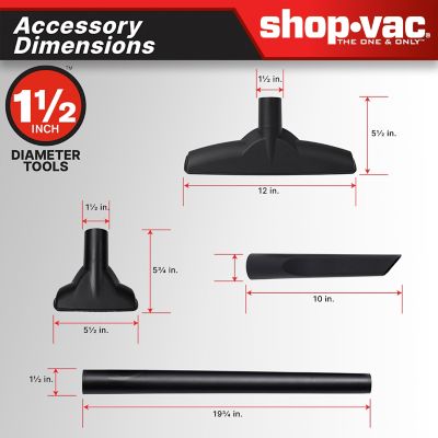 Image showing  12 gal. 6.0 Peak HP Stainless Steel Wet/Dry Vacuum
