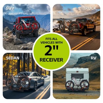 Image showing 6 th Vantana 100 lb. 2 in. Receiver Foldable Aluminum 1-E Bike Rack with Ramp