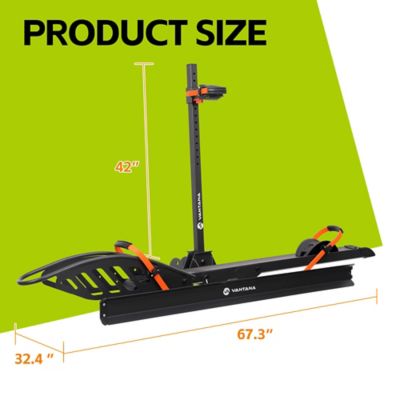 Image showing 8 th Vantana 100 lb. 2 in. Receiver Foldable Aluminum 1-E Bike Rack with Ramp