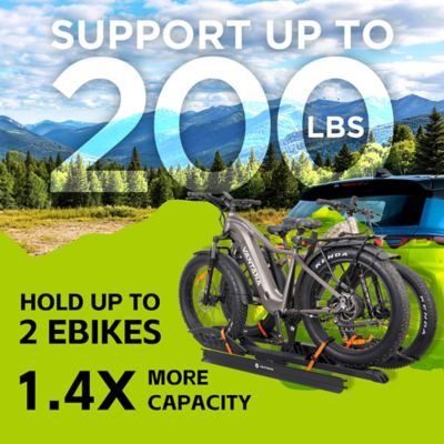 Image showing  200 lb. 2 in. Receiver Foldable Aluminum 2-E Bike Rack with Ramp