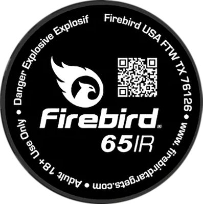 Firebird USA Moving Trajectory/Static Reflective Detonating Targets, 65 mm, White Smoke, 10-Pack