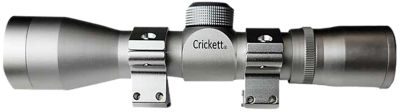 Crickett 4x 32mm Compact Silver Scope, Includes Rings