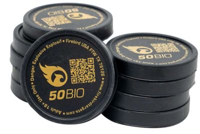 Firebird USA Moving Trajectory/Static Detonating Targets, 50 mm, White Smoke, 10 pk.