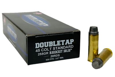 DoubleTap Ammunition .45 Colt 225-Grain Hardcast Solid Handgun Ammunition, 20 Rounds