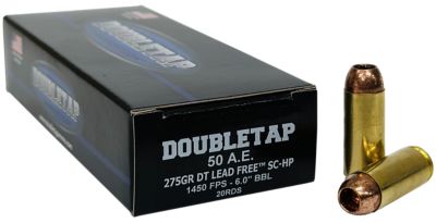 DoubleTap Ammunition DT Lead Free .50 Action Express 275-Grain Handgun Ammunition, 20 Rounds