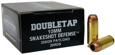 DoubleTap Ammunition Snake Shot 10mm Auto 205-Grain Handgun Ammunition, 20 Rounds