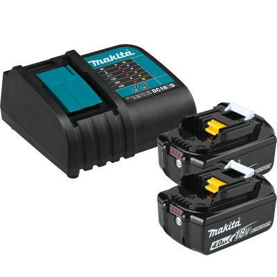 Makita 18 V LXT Li-Ion Battery and Rapid Charger Starter pk., 5.0Ah