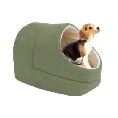 GOOPAWS Cave Covered Cat & Dog Bed, Sage Green