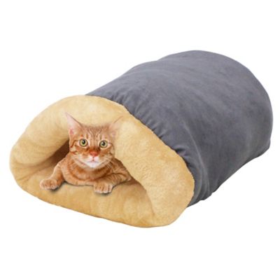 GOOPAWS Covered Cat & Dog Bed, Grey