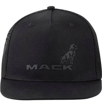 Mack Workwear USA Men's Tonal Flat Brim Dart Logo Trucker Hat, Adjustable Snapback