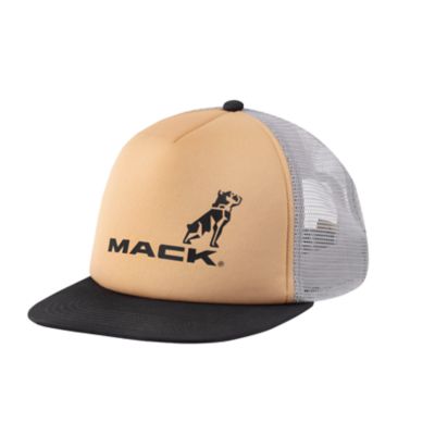 Mack Workwear USA Men's Firm Flat Bill Foam Tri-Color Trucker Cap, Breathable Mesh Back