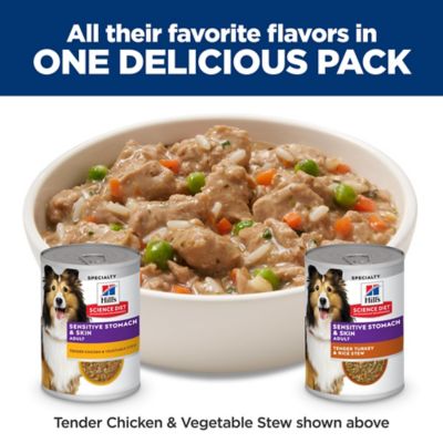 Image showing  Adult Sensitive Stomach & Sensitive Skin Stew Wet Dog Food Variety pk., 12 x 12.5oz. case