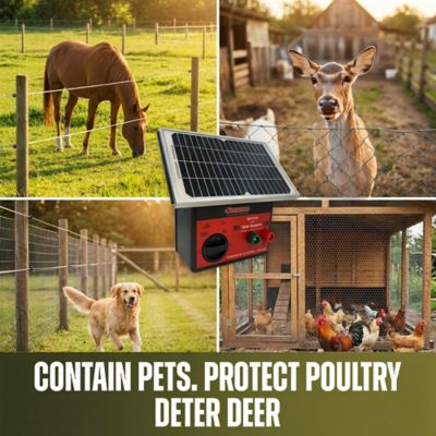 Image showing 4 th O'Briens 0.31 Joule Solar Electric Fence Charger, Powers Up to 20 Miles or 60 ac