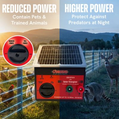 Image showing  0.15 Joule Solar Fence Energizer, Electric Fence Charger for Up to 10 Miles or 30 ac