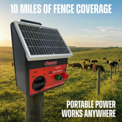 Image showing  0.15 Joule Solar Fence Energizer, Electric Fence Charger for Up to 10 Miles or 30 ac