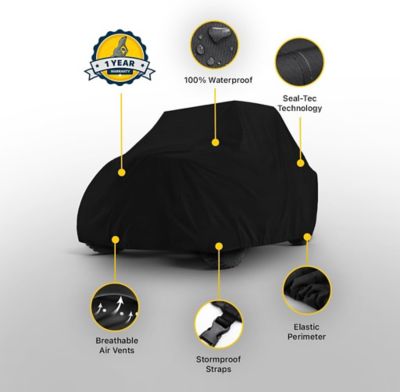 Image showing  UTV Cover, Waterproof Heavy-Duty Outdoor Protection, 4-6 Seater, 157 x57 x68in.