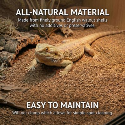 Image showing  Habitat Pro Reptile Substrate-English Walnut Grit, Bearded Dragons, Geckos & Desert Reptiles, 10 lb.