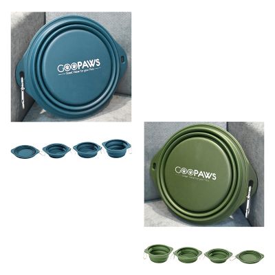 Image showing 2 th GOOPAWS Silicone Non-Skid Travel Cat & Dog Bowl, 2 ct.