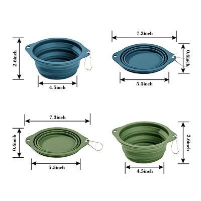 Image showing 4 th GOOPAWS Silicone Non-Skid Travel Cat & Dog Bowl, 2 ct.