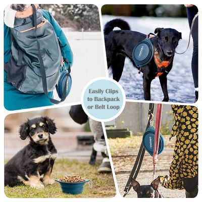 Image showing 5 th GOOPAWS Silicone Non-Skid Travel Cat & Dog Bowl, 2 ct.