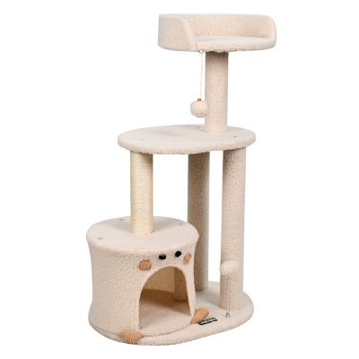 Image showing 1 th GOOPAWS Faux Fur Top Perch Cat Tree & Condo