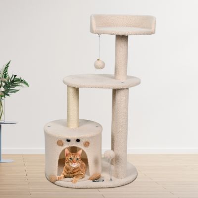 Image showing 6 th GOOPAWS Faux Fur Top Perch Cat Tree & Condo
