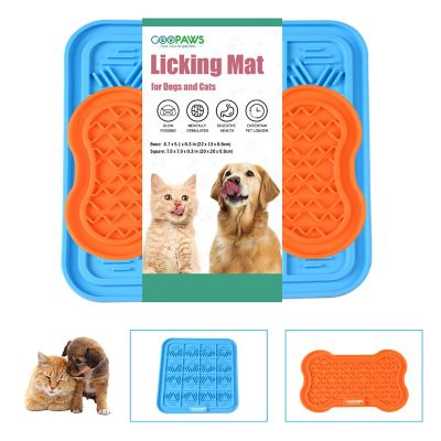 GOOPAWS Licking Mat 2 pk., Orange/Blue
