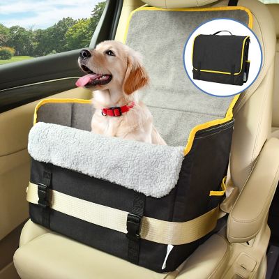 GOOPAWS Briefcase Shape Dog Booster Car Seat, Black