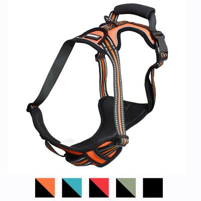 Image showing  Adjustable Padded Easy Control Lightweight Reflective Dog Harness, Orange, XL