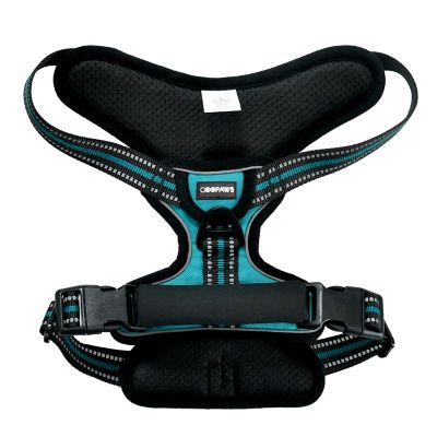 Image showing  Adjustable Padded Easy Control Lightweight Reflective Dog Harness, Blue, M