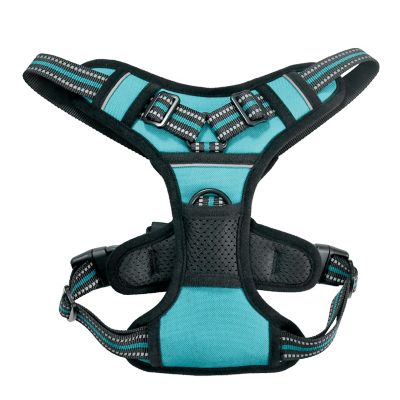 Image showing  Adjustable Padded Easy Control Lightweight Reflective Dog Harness, Blue, M