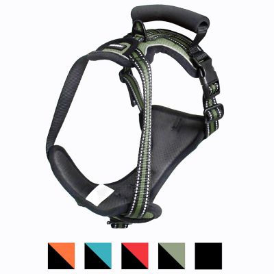 Image showing  Adjustable Padded Easy Control Lightweight Reflective Dog Harness, Green, S