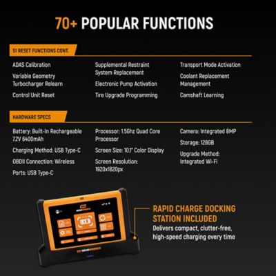 Image showing  10in. Pro Command Wireless Bi-Directional Diagnostic Tablet with Rapid Charge Dock