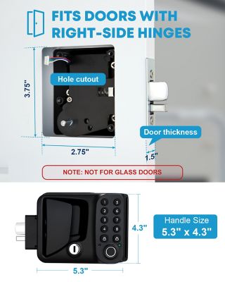 Image showing 8 th Uriah Products RV Smart Door lock 4-in-1
