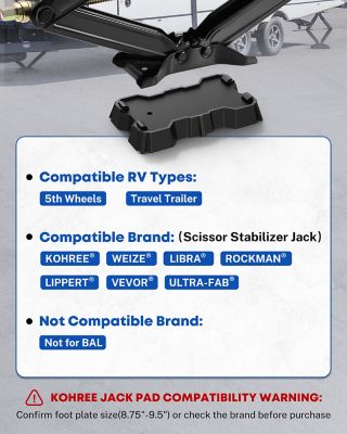 Image showing 7 th Uriah Products RV Stabilizer Jack Pads, 4 pk.
