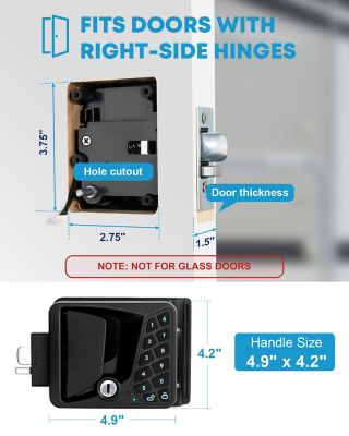 Image showing 6 th Uriah Products RV Smart Door lock 3-in-1