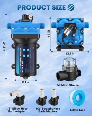 Image showing 4 th Uriah Products 12 V Smart RV Water Pump 5.5 GPM