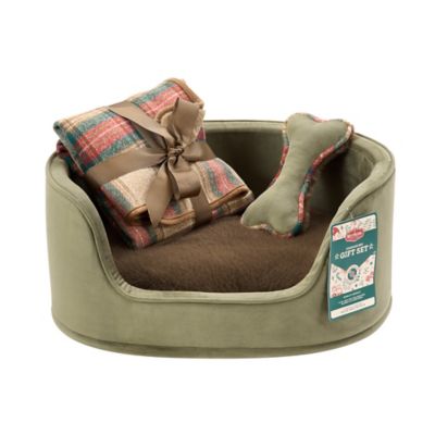 MuttNation Fueled by Miranda Lambert 3-in-1 Cuddler Pet Bed Gift Set