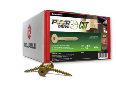 PWR Drive CST Series 1/4 x 2in. Structural Wood Screw, 600 pk.