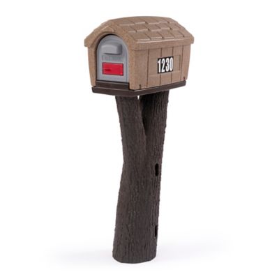 Simplay3 Rustic Home Mailbox, Sandstone/Espresso