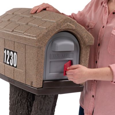 Image showing  Rustic Home Mailbox, Sandstone/Espresso