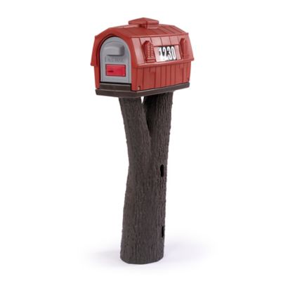 Simplay3 Rustic Barn Mailbox, Burnt Red/Espresso